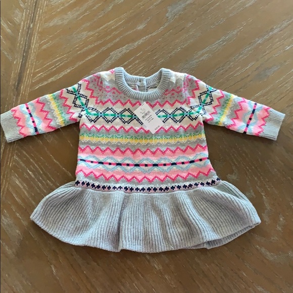 GAP Other - Baby gap girls gray sweater dress 3-6 months new